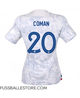 Günstige Frankreich Kingsley Coman #20 Auswärtstrikot Damen WM 2022 Kurzarm